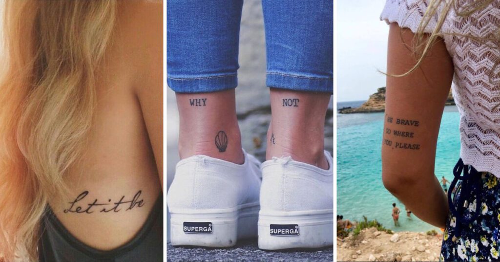 Female Tattoo Quotes About Strength